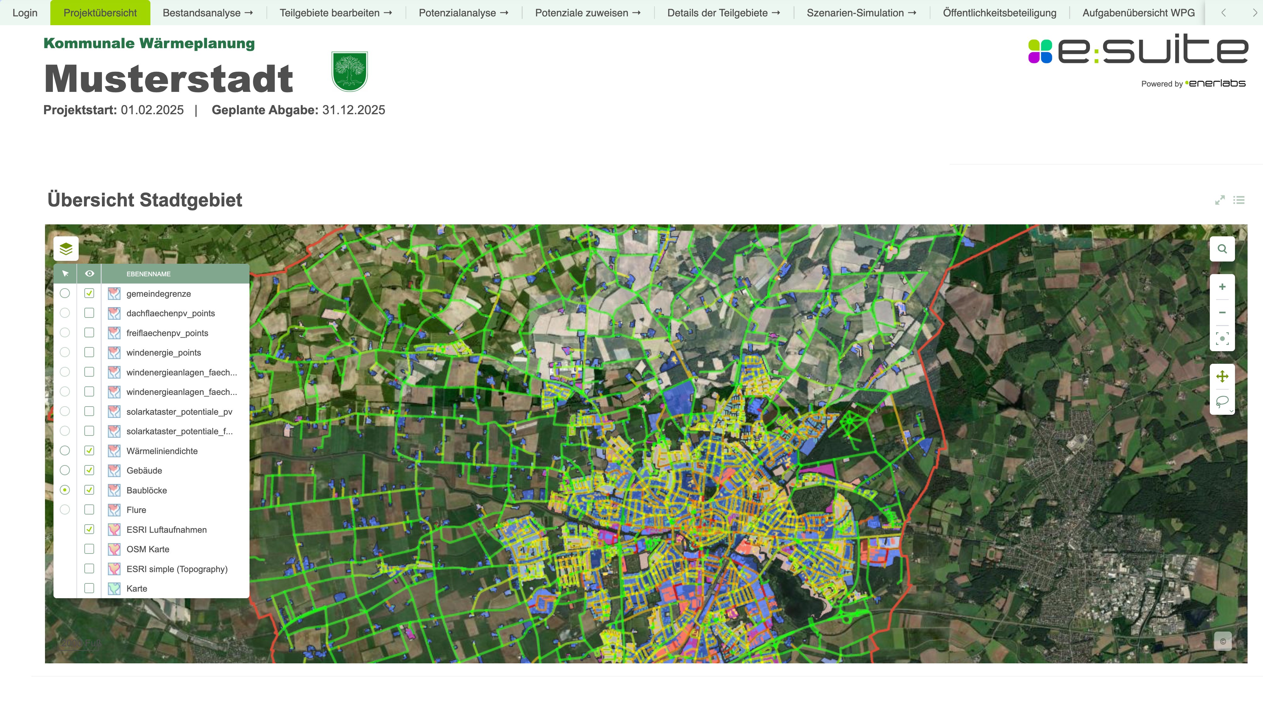 esuite-plattform-uebersicht-stadtgebiet-waermeplanung